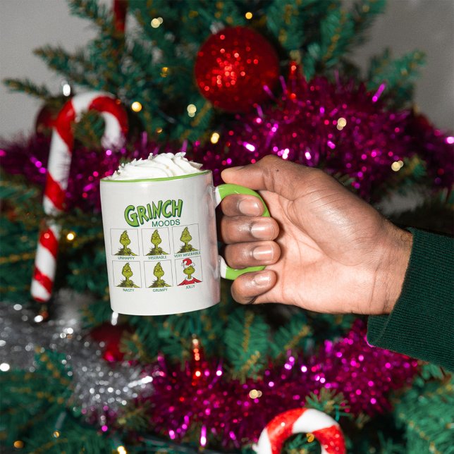 Grinch | Humördiagram Julutgåva Mugg (Person holding mug)