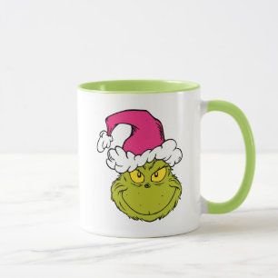 Grinch i rosa tomteluva mugg