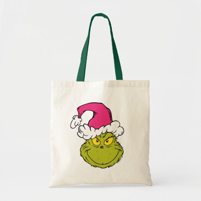 Grinch in Pink Santa Hat Tygkasse (Framsidan)