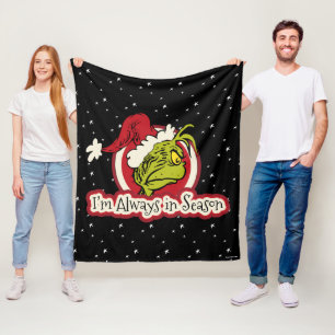 Grinch Jag är alltid i säsong Fleecefilt