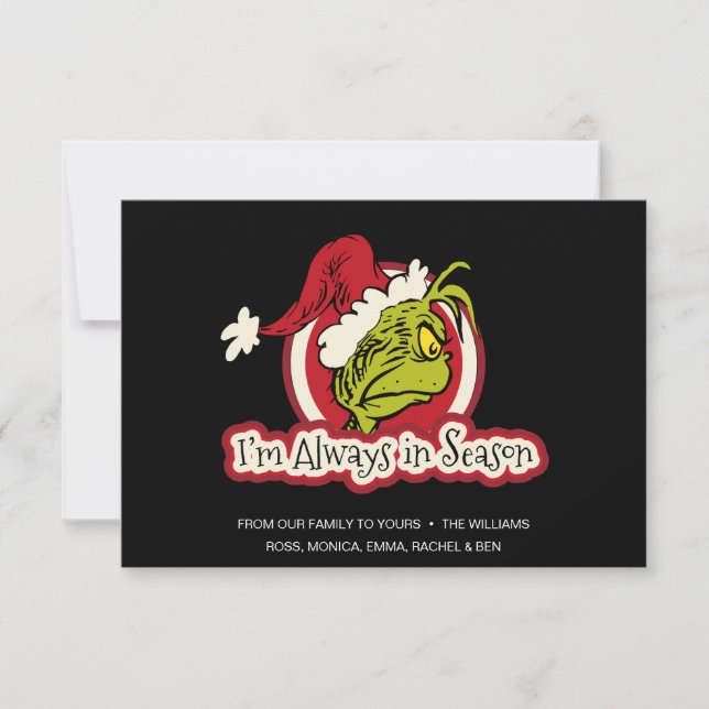 Grinch | Jag är alltid i säsong Kort (Framsida)