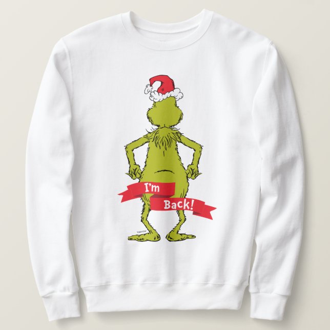 Grinch | Jag är tillbaka Lång Ärmad Tröja (Design framsida)