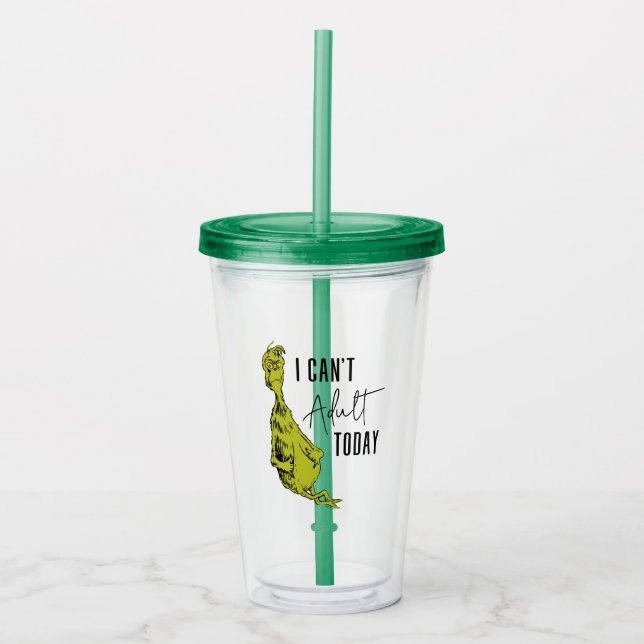 Grinch | Jag kan inte Vuxen idag Take Away Mugg (Framsida)
