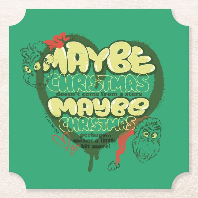 Grinch | Jul Citat Underlägg Papper (Framsida)