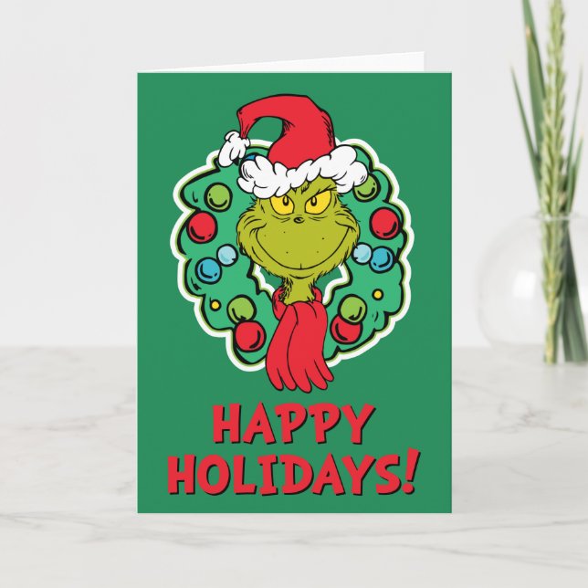 Grinch | Julkrans Helgkort (Framsida)