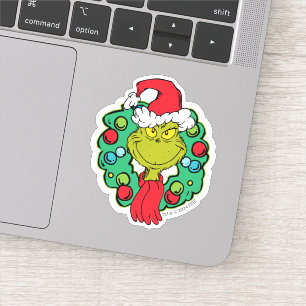 Grinch Julkrans Klistermärken