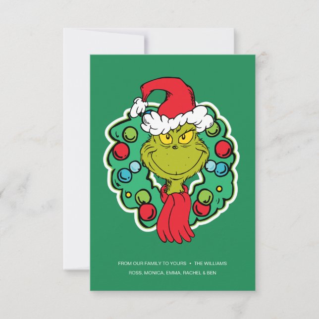 Grinch | Julkrans Kort (Framsida)