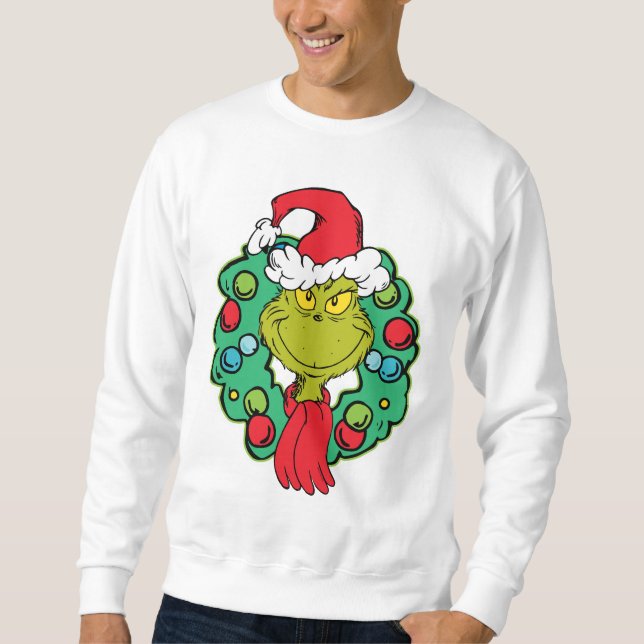 Grinch | Julkrans Lång Ärmad Tröja (Framsida)