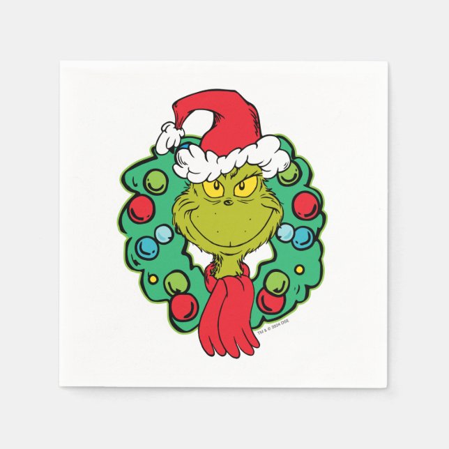 Grinch | Julkrans Pappersservett (Framsidan)