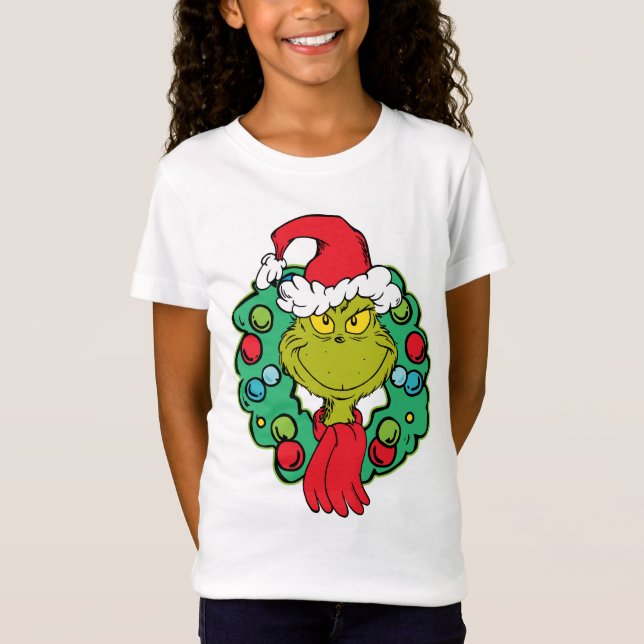 Grinch | Julkrans T Shirt (Framsida)