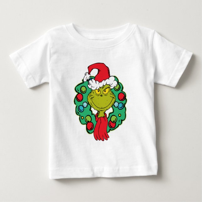 Grinch | Julkrans T Shirt (Framsida)