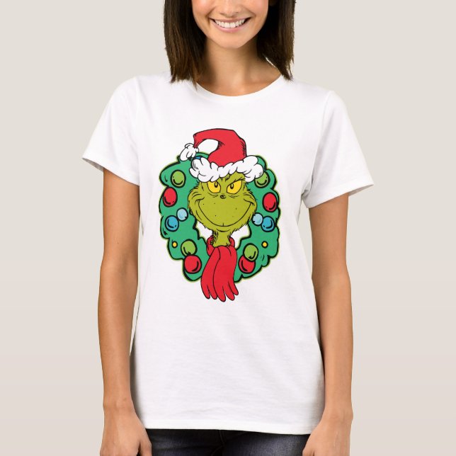 Grinch | Julkrans T Shirt (Framsida)