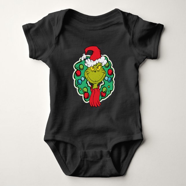 Grinch | Julkrans T Shirt (Framsida)