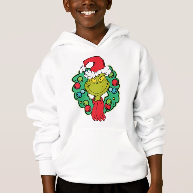 Grinch | Julkrans T Shirt (Framsida)