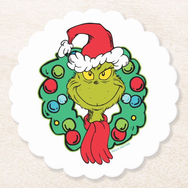Grinch | Julkrans Underlägg Papper (Framsida)