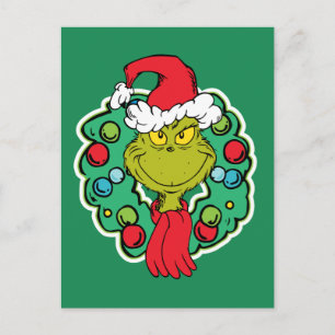 Grinch Julkrans Vykort