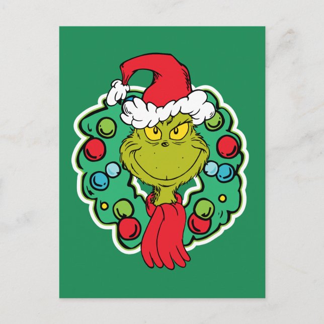 Grinch | Julkrans Vykort (Framsida)