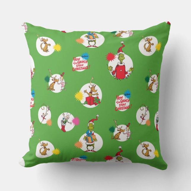 Grinch | Julprickmönster Kudde (Framsida)