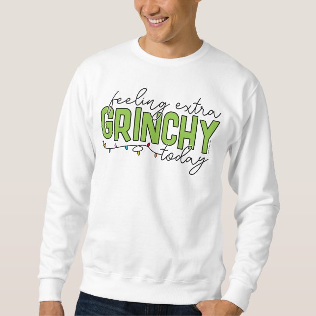 Grinch | Känner mig extra grinig idag 2 Lång Ärmad Tröja (Framsida)