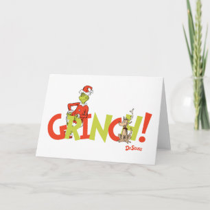 Grinch! Karaktärslogotyp Grafik Kort