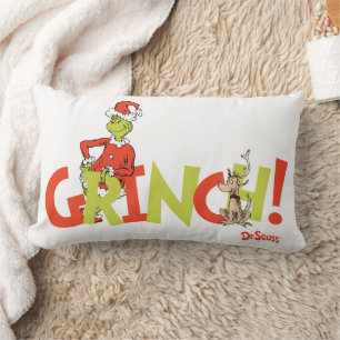 Grinch! Karaktärslogotyp Grafik Lumbarkudde