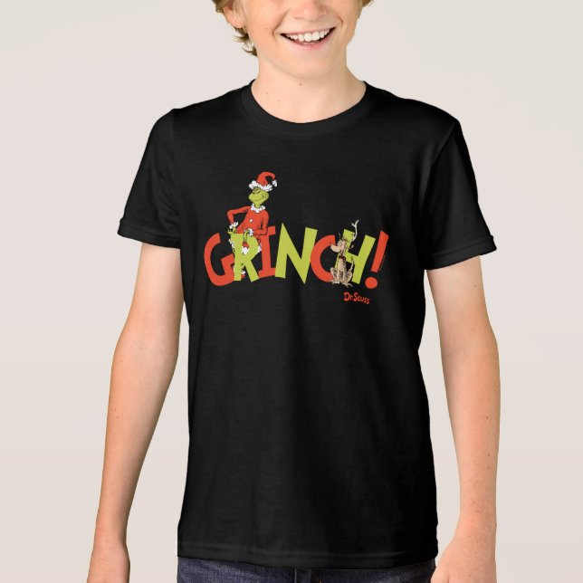 Grinch! Karaktärslogotyp Grafik T Shirt (Framsida)