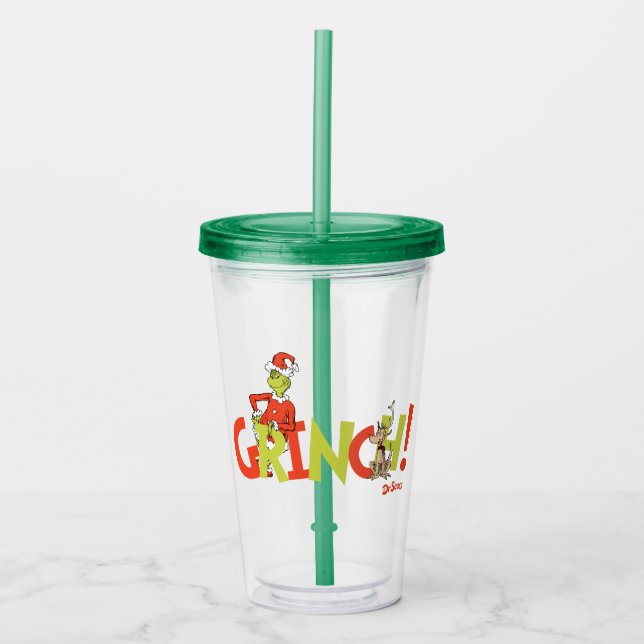 Grinch! Karaktärslogotyp Grafik Take Away Mugg (Framsida)