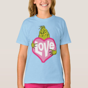 Grinch   Kärlek Rosa Heart Tee Shirt