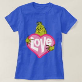 Grinch | Kärlek Rosa Heart Tee Shirt