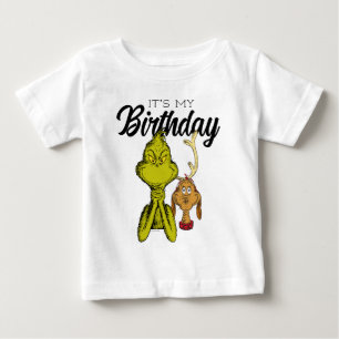 Grinch Kritskrift Det är min födelsedag T Shirt