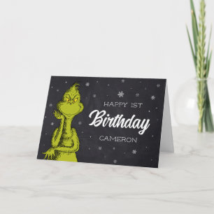 Grinch Kritskrift Födelsedag Kort