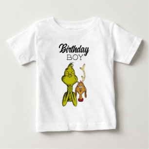Grinch Kritskrift Födelsedags Pojke T Shirt