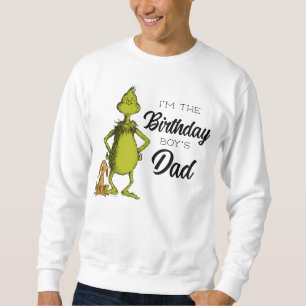 Grinch Kritskrift Födelsedags Pojkes Pappa Lång Ärmad Tröja