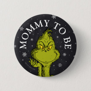 Grinch Kritstavla Baby Shower Blivande Mamma Knapp