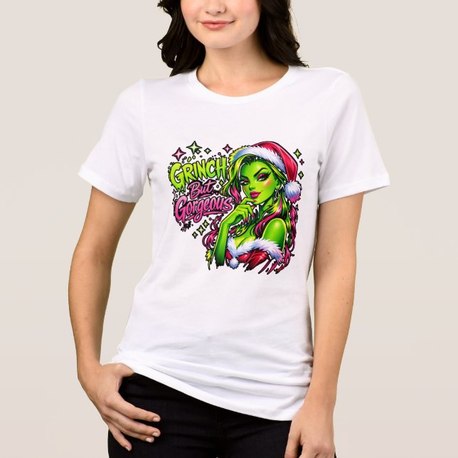 Grinch mais magnifique – T-shirt femme Neon Pop (Framsida)