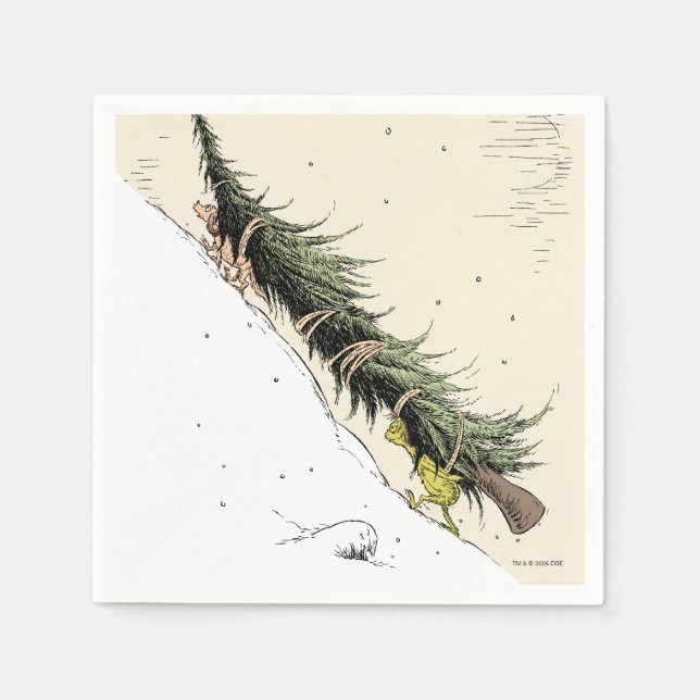 Grinch & Max återlämnar julgranen Pappersservett (Framsidan)