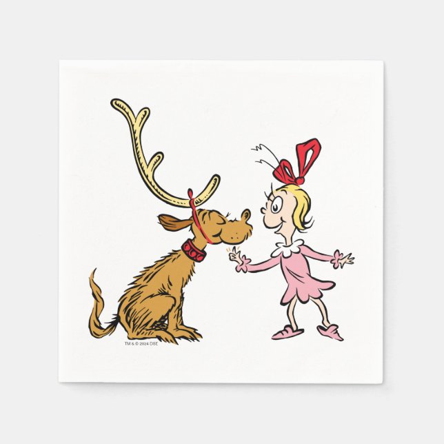 Grinch | Max & Cindy Lou Who Pappersservett (Framsidan)