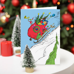Grinch & Max Flyktiga Släden Helgkort