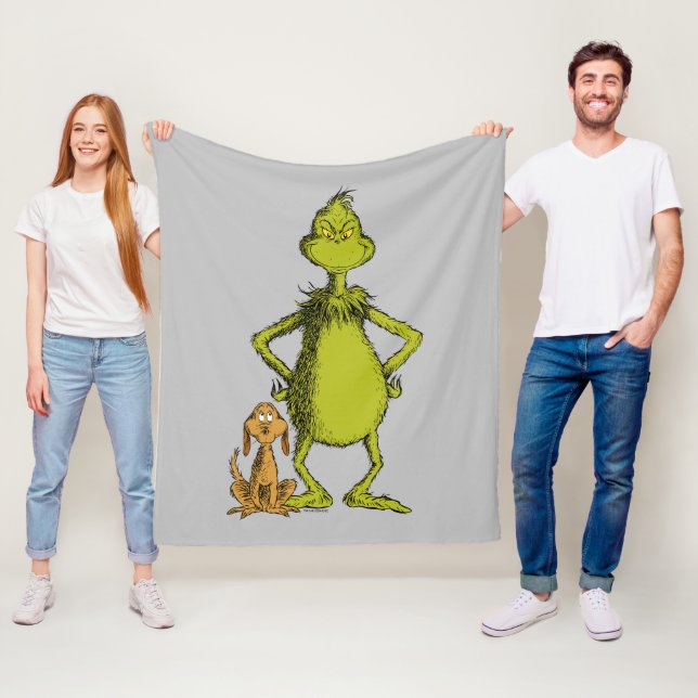 Grinch | Max & Grinch Ställning Fleecefilt (På plats)