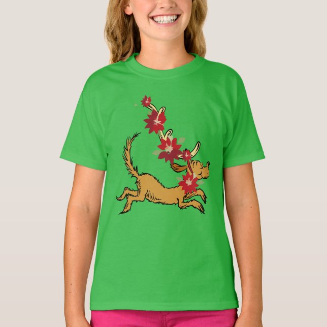 Grinch | Max Jul Pointsettia T Shirt (Framsida)