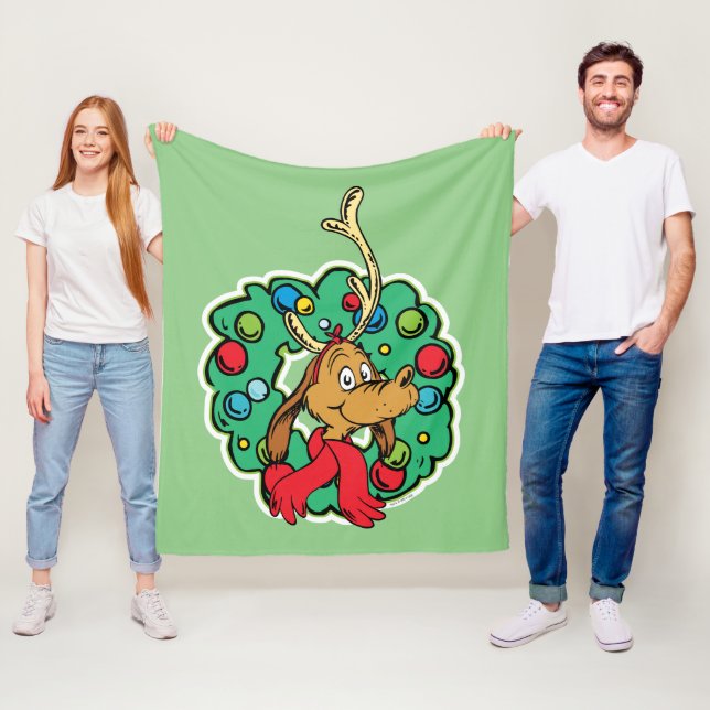 Grinch | Max julkrans Fleecefilt (På plats)