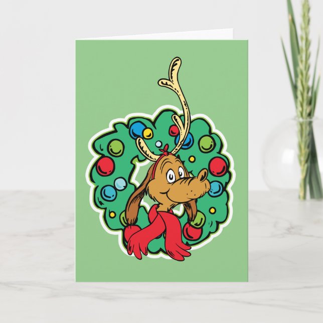 Grinch | Max julkrans Kort (Framsida)
