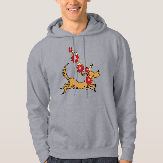 Grinch | Max julpoinsettia Hoodie (Framsida)