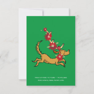 Grinch Max julpoinsettia Kort
