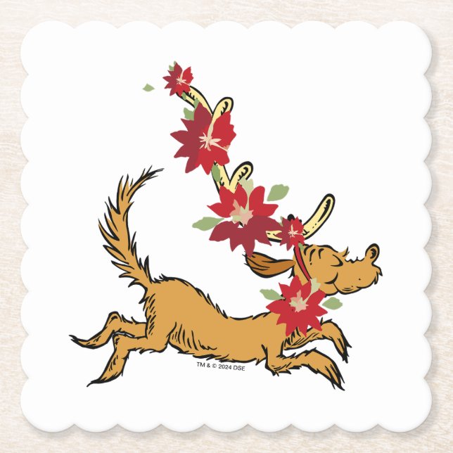 Grinch | Max julpoinsettia Underlägg Papper (Framsida)