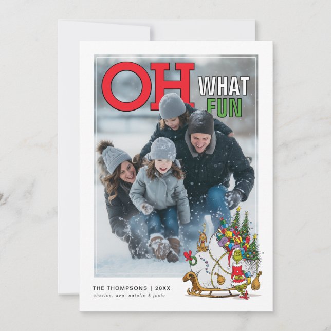 Grinch & Max Personalized Photo Holiday Card Julkort (Framsida)