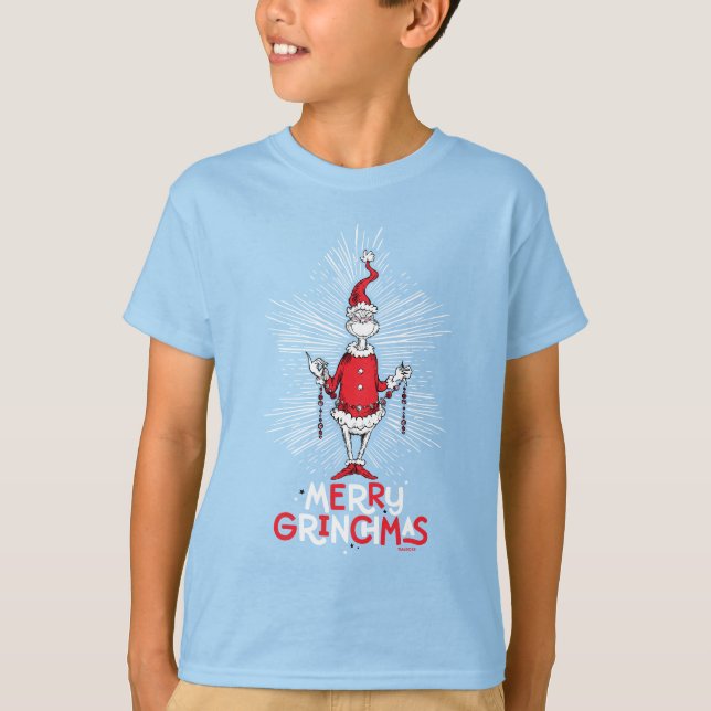 Grinch | Merry Grinchmas T Shirt (Framsida)