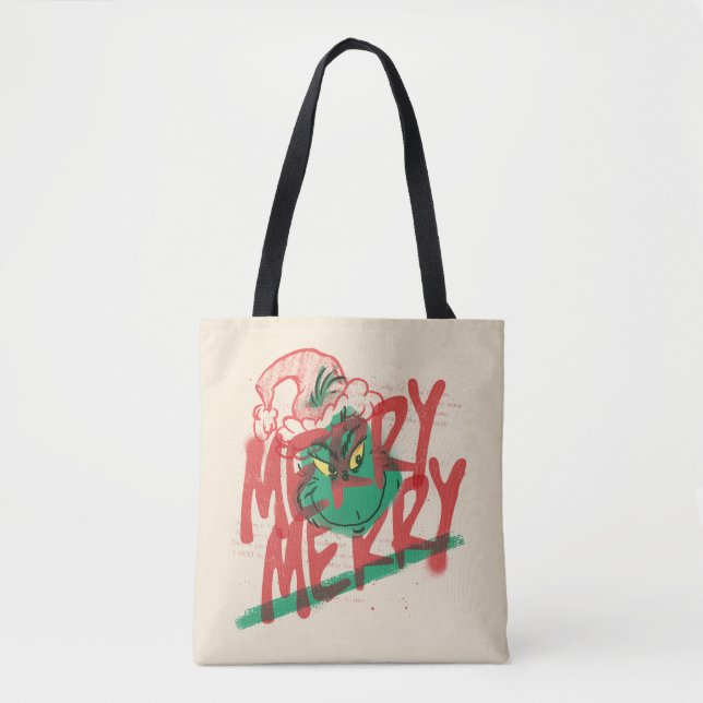 Grinch | Merry Merry Grunge Grafik Tygkasse (Framsida)