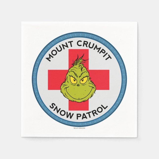 Grinch | Mt. Crumpit Snöpatrull Pappersservett (Framsidan)