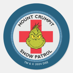 Grinch Mt. Crumpit Snöpolis Runt Klistermärke